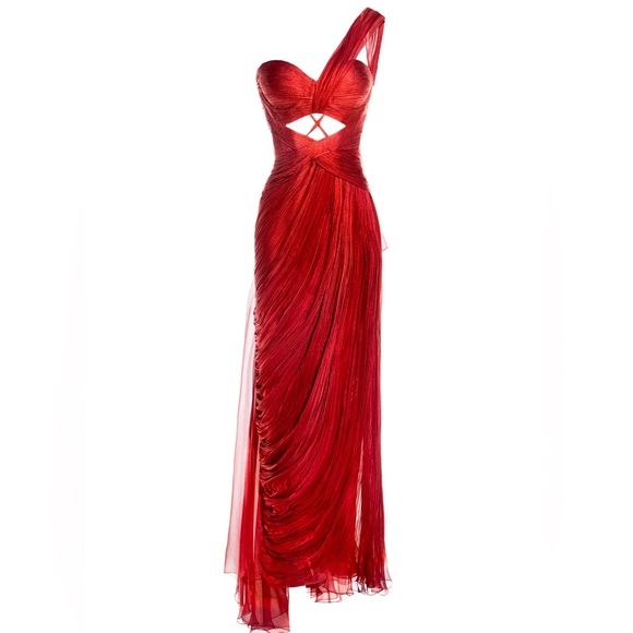 Maria Lucia Hohan Amelia Silk Red Dress - Picture 3 of 12